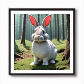 Rabbit In The Woods 1 Art Print