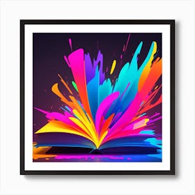 Colorful Book Art Print