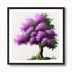 Purple Tree 1 Art Print