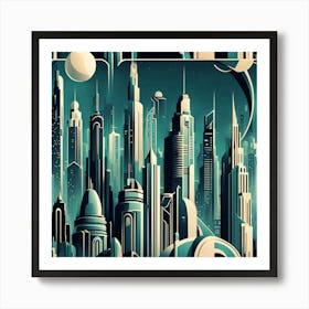 Futuristic Cityscape 38 Art Print