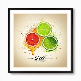 Sour Citrus Salt Art Print