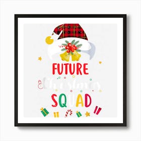 Future Christmas Squad Santa Hat Nurse Matching Poster