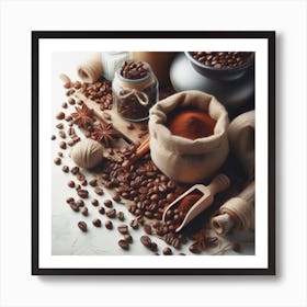 Coffee beans 1 Art Print