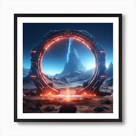 Futuristic Spaceship 11 Art Print