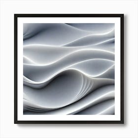 Neon lines ; black and white  Art Print