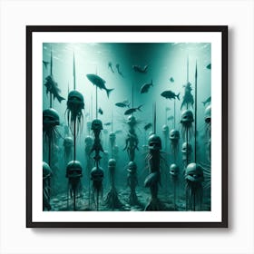 Underwater helmets I Art Print