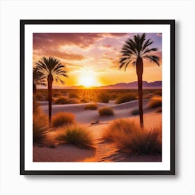 Sunset In The Desert 6 Art Print