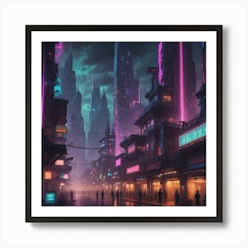 Futuristic City 11 Art Print