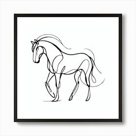 Horse Line Art 07 Art Print