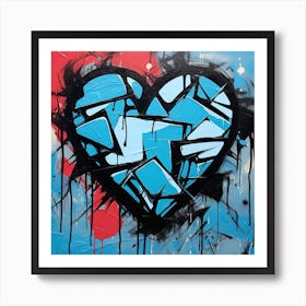 'Blue Heart' Art Print