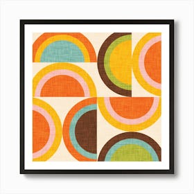 Rainbow Circles Art Print