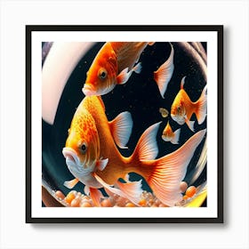 Goldfish In A Bowl Art Print