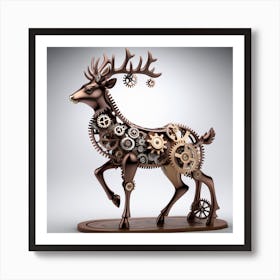 Steampunk Deer Art Print