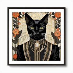 Victorian Cat Art Print