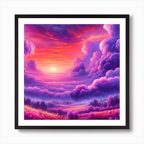 Purple Clouds Art Print