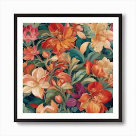 Floral Wallpaper Art Print