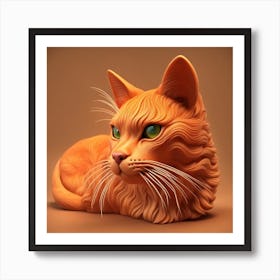 Orange Cat Art Print