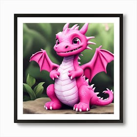 Pink Dragon Art Print