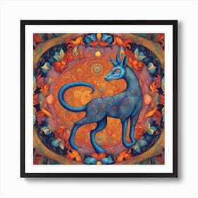 Blue Wolf Art Print
