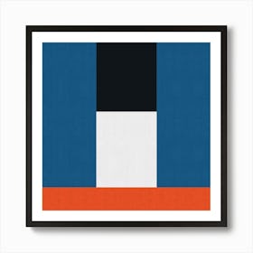 Blue and red geometry 2 Art Print