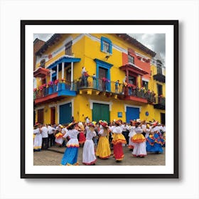 Colorful Colombia Art Print