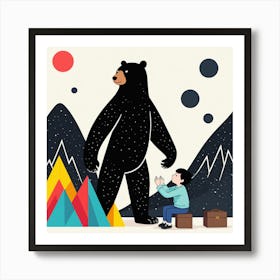 Illustration Of A Bear 9 Art Print