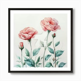 Pink Roses 5 Art Print