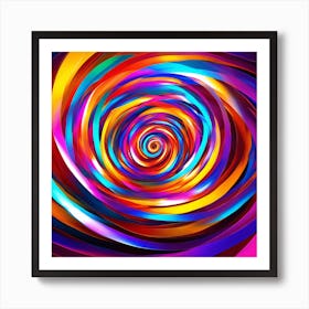 Abstract Colorful Spiral Background 1 Art Print