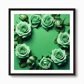 Green Roses 23 Art Print