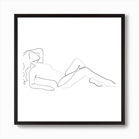 Woman Laying Down Art Print