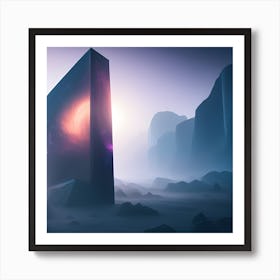 Spaceship In The Desert Art Print