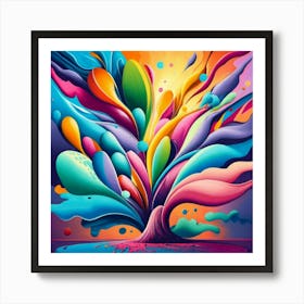 Colorful Tree Art Print