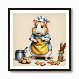 Chef Hamster 27 Art Print