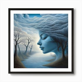 Dreaming Woman Art Print