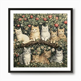 Cats In The Countryside Tapestry 6 Art Print