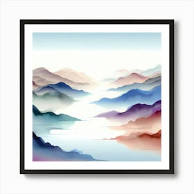 Watercolor Landscape 2 Art Print