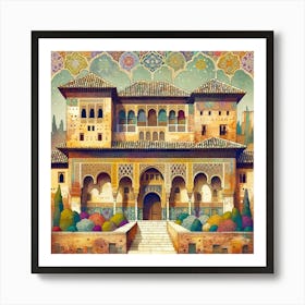 Alhambra Granada Palace Arabesque Affiche