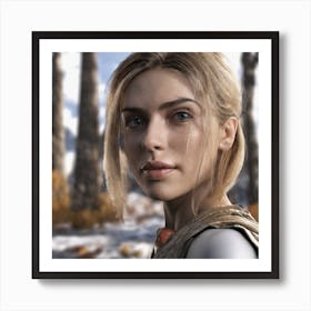 Girl In A Video Game Art Print