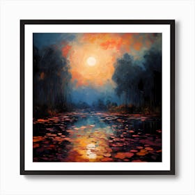 Brushstroke Serenity Sonata Art Print