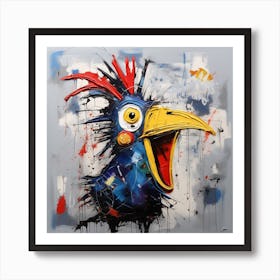 Crazy Rooster 8 Art Print