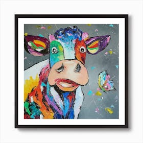 Happy Cow Art Print