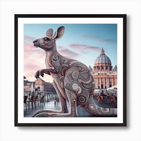 Kangaroo in Rome 1 Art Print