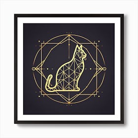 Astrological Cat Symbol Art Print