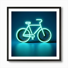 Neon Bicycle Sign Art Print