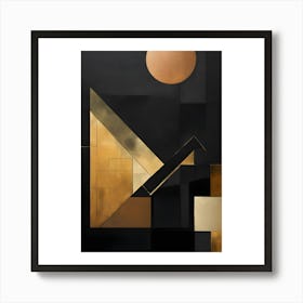 'Black And Gold' Art Print