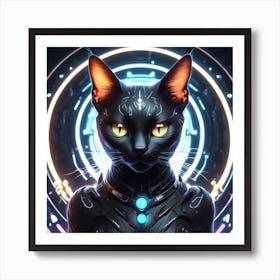 Futuristic Cat 1 Affiche