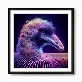 Neon Emu 1 Art Print