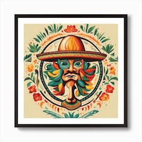 Mexican Head Art Print