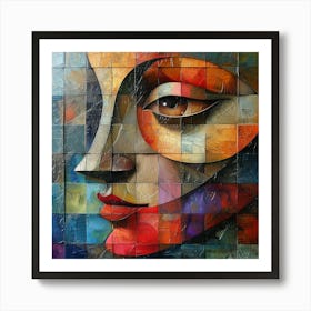 Abstract Of A Woman'S Face 11 Art Print