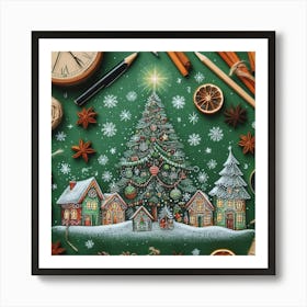 Christmas Village 6 Art Print